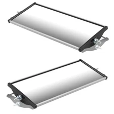 Universal West Coast Truck Set of Stainless Aluminum Side Mirror Heads 6.5"x16"