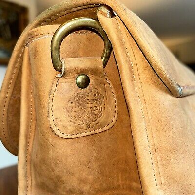 Vintage Gokey Company leather briefcase messenger bag Vintage Gokey Company leather briefcase messenger bag