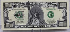 * Statue Of Liberty Million Dollars Lot Of 2-1,000,000 Novelty Dollar Bills