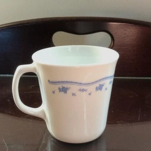 Lot of 8 Corning Ware Corelle Morning Blue Tea/Coffee Cups 8oz