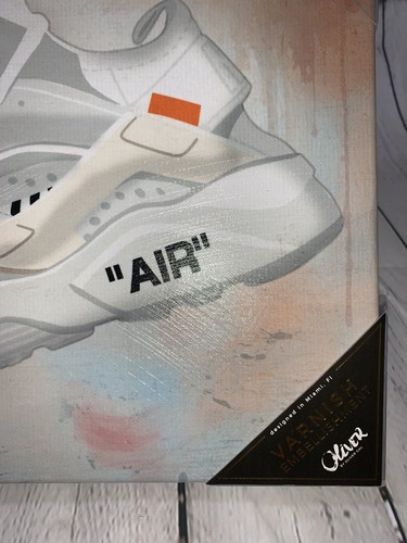 OFF WHITE X NIKE Huarache Shoes Oliver Gal Wall Art Decor Varnish Canvas Print - Picture 5 of 5