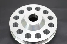 1320 H22 H23A F20B DOHC VTEC CRANK PULLEY BILLET 6061 ALUMINUM CNC SILVER
