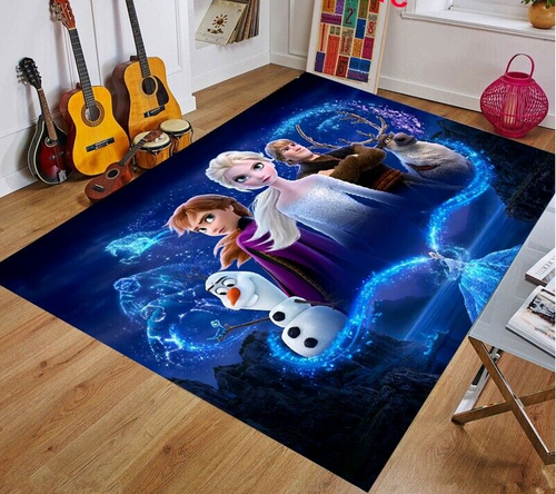 Kinder Teppich Fußmatten 3D Anna Elsa Prinzessin Teppich Mädchen Bodenmatte Neu - Bild 13 von 20
