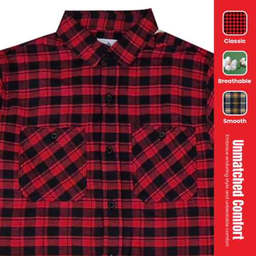 Mens Flannel Checkered Long Sleeve Lumberjack Shirts Work Casual S-2XL | UK Sale - Picture 2 of 40