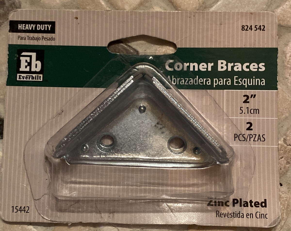ドリームキャスト Everbilt 2” Zinc-Plated Corner Brace (2 Piece per Pack) 824-542