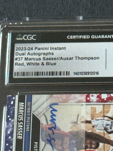 2023 Panini Instant 37 Ausar Thompson RC Marcus Sasser AUTO Autographed CGC 10 - Picture 3 of 8