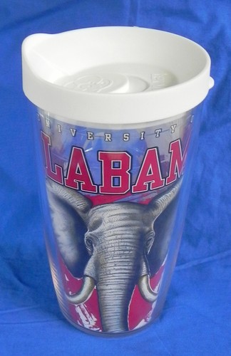 Tervis Tumbler "University of Alabama" 16oz Cup + Lid, Elephant Full Wrap Harvey - Picture 2 of 8