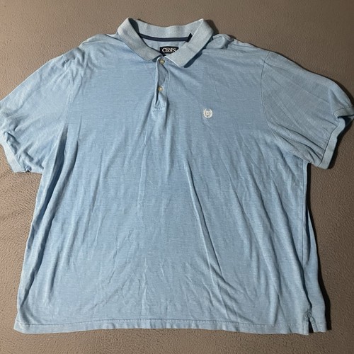 Chaps Poloshirt Herren 4XB Blau Natur Stretch Kurzarm Golf Freizeit