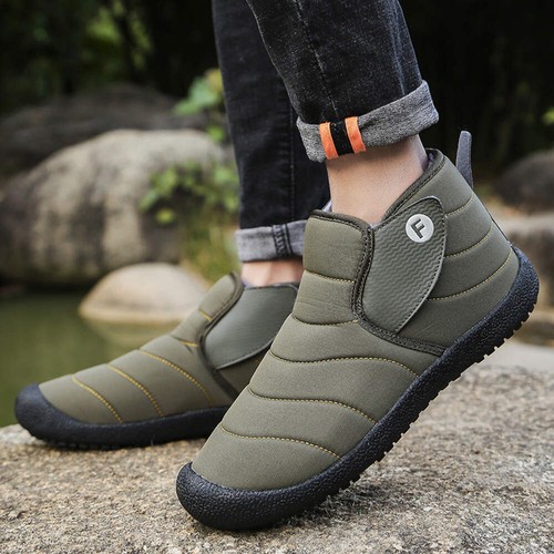 Mens Snow Boots Waterproof Thick Non-Slip Rubber Sole for Hard Ground Autumn and - Picture 23 of 52