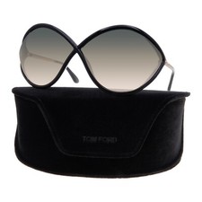 Tom Ford Butterfly Sunglasses FT0528 TF 528 "Liona" 01B Black/Gold Gradient Lens