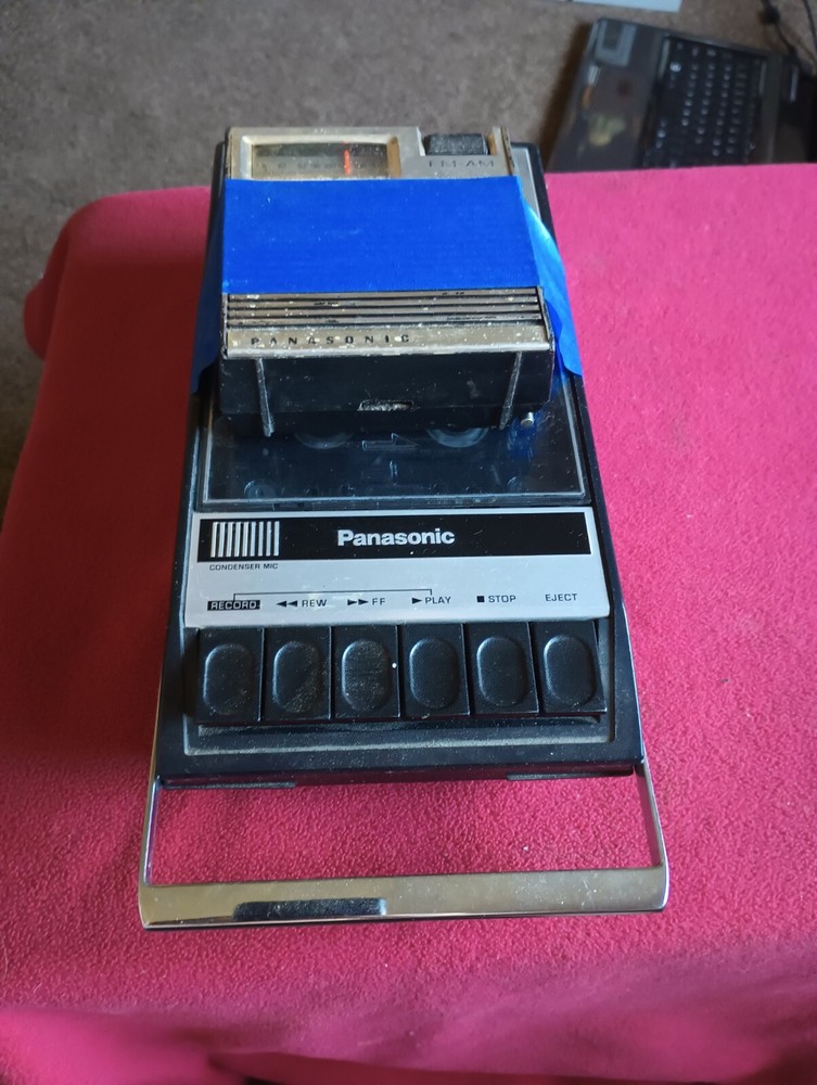 Panasonic Vintage Portable Cassette Tape Recorder Player And Radio No Reserve