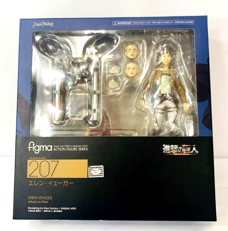 Attack on Titan Eren Yeager Action Figure Figma 207 W/ Box Anime