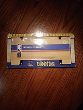 GOLDEN STATE WARRIORS 2022 NBA CHAMPIONS 1 LICENSE PLATE FRAME BLUE GOLD