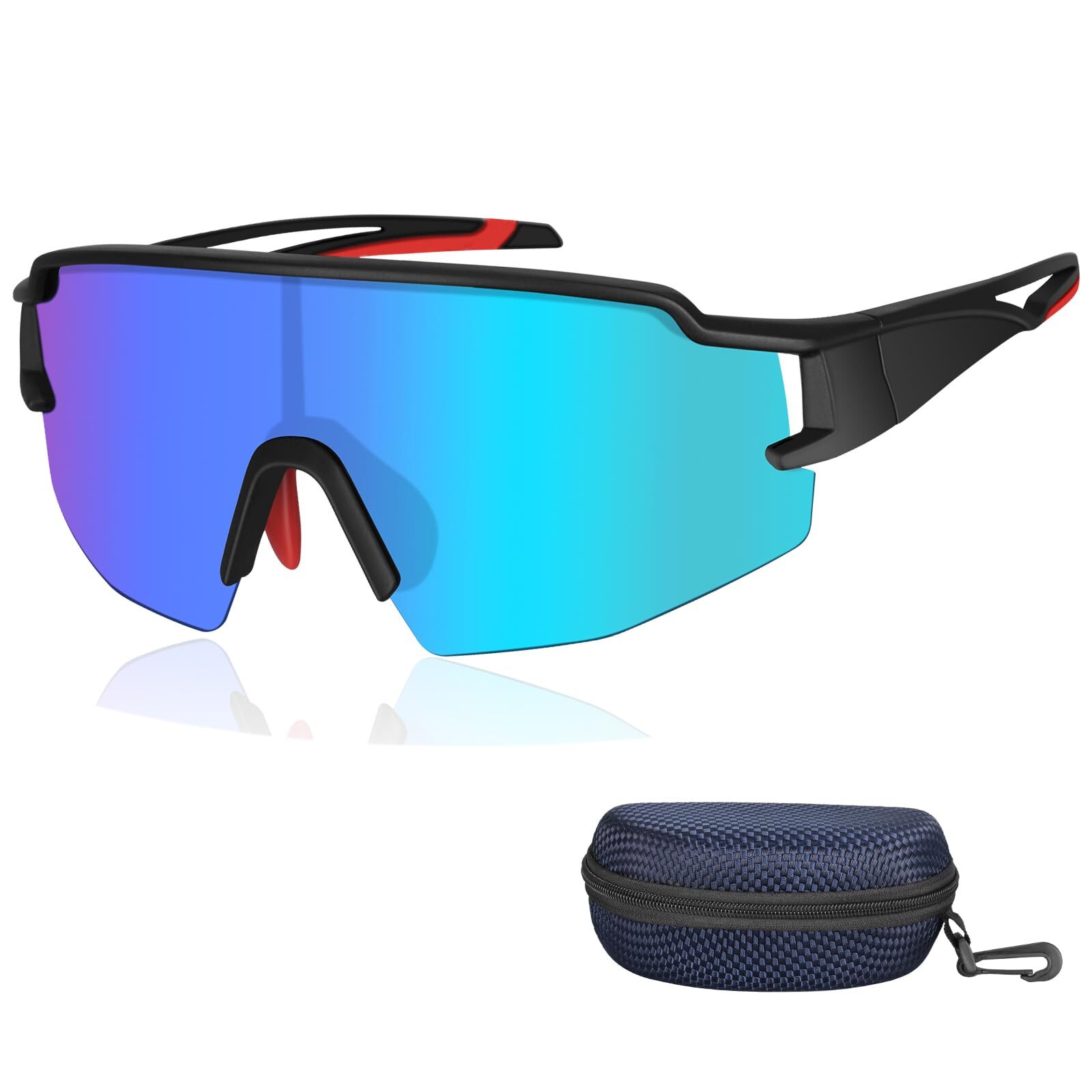 Sports Sunglasses for Men and Women, Polarized Cycling Glasses Running Baseba...