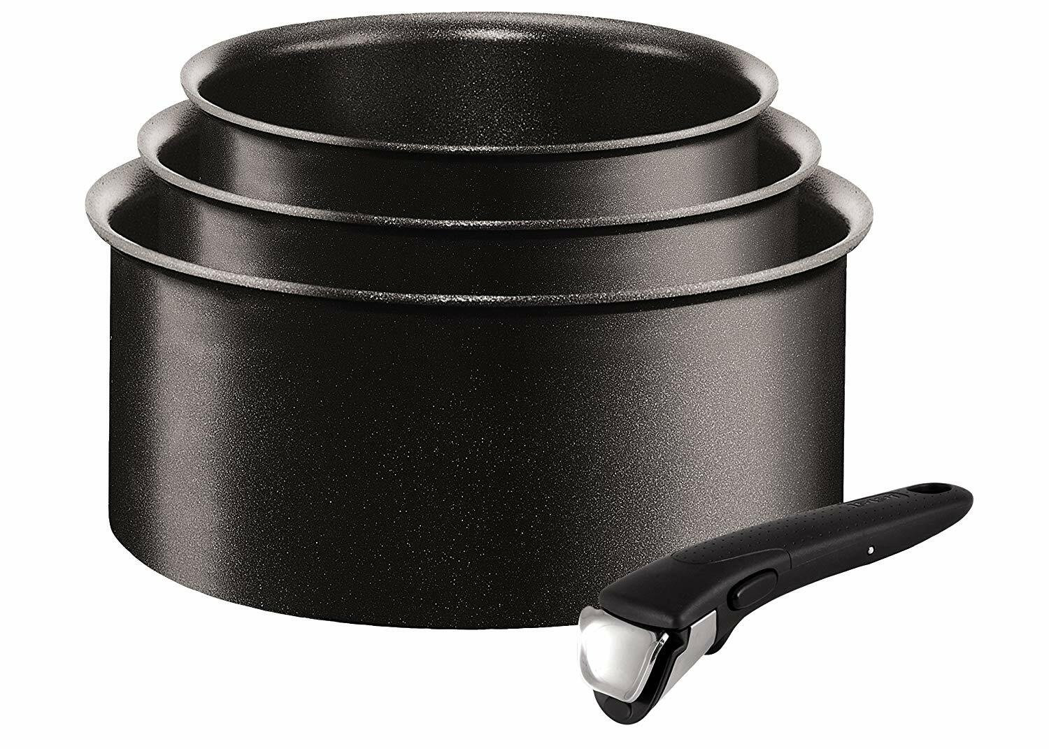 TEFAL L6509503 INGENIO EXPERTISE LOT DE 3 CASSEROLES + 1 POIGNÉE schwarz (5bl) TEFAL L6509503 INGENIO EXPERTISE LOT DE 3 CASSEROLES + 1 POIGNÉE schwarz (5bl)