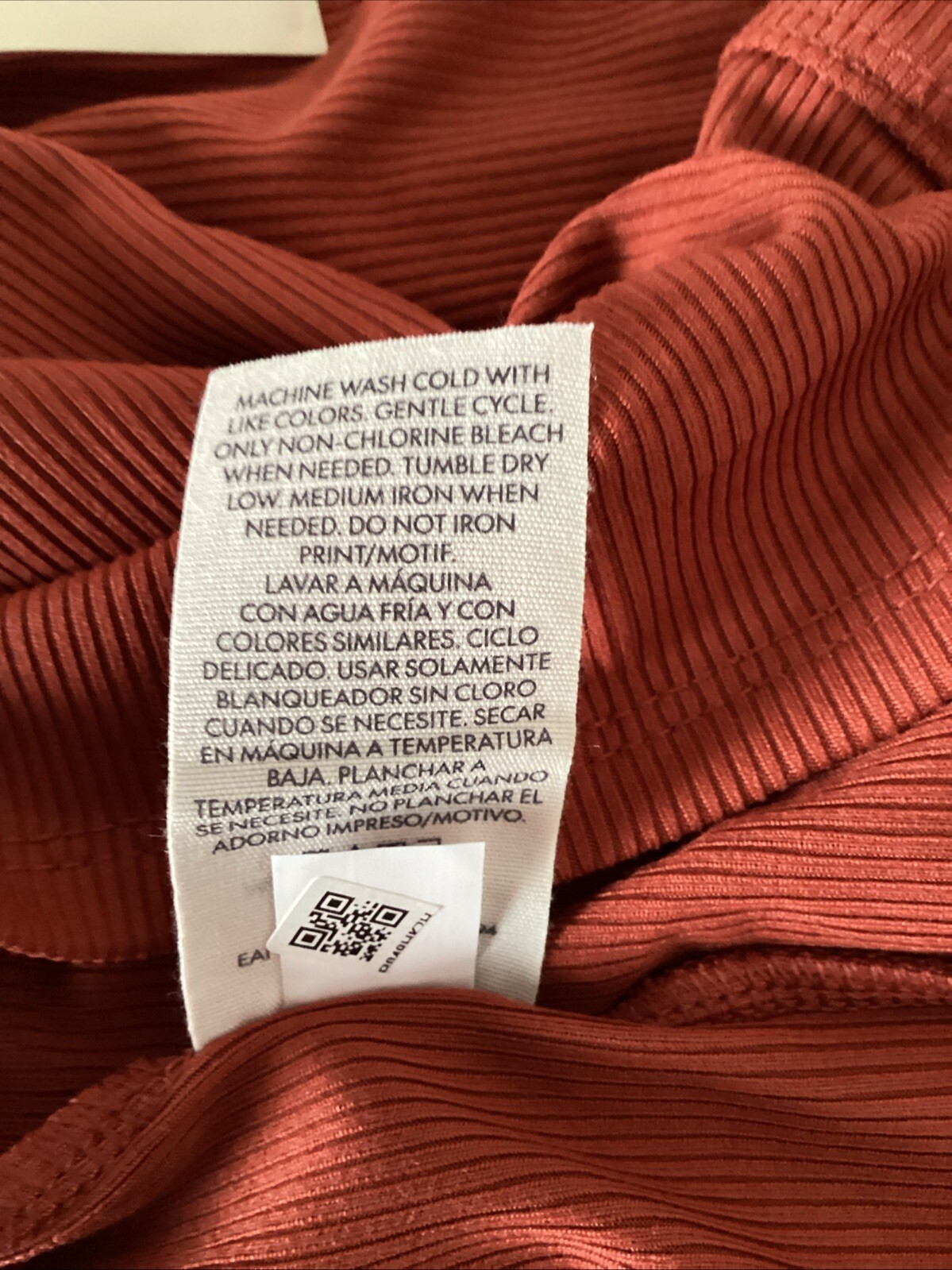 NO BOUNDARIES RIB CAMI/TANK HARVEST RED STRETCH KNIT Sz. Jr. L*