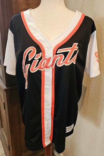 Victoria's Secret Pink SF Giants Womens Med Button Up Jersey 5th & Ocean MLB New - Picture 5 of 13