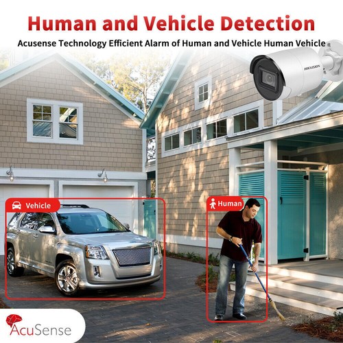 Hikvision 8MP 4K DS-2CD2083G2-IU AcuSense POE IR 40m Bullet IP Camera In Mic - Picture 10 of 21