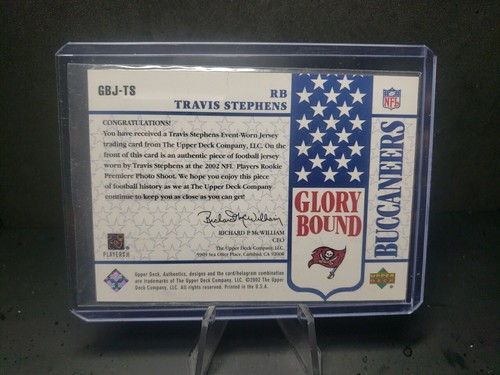 2002 Upper Deck Football Travis Stephens Glory Bound Event Patch Texans NFL - Picture 2 of 2