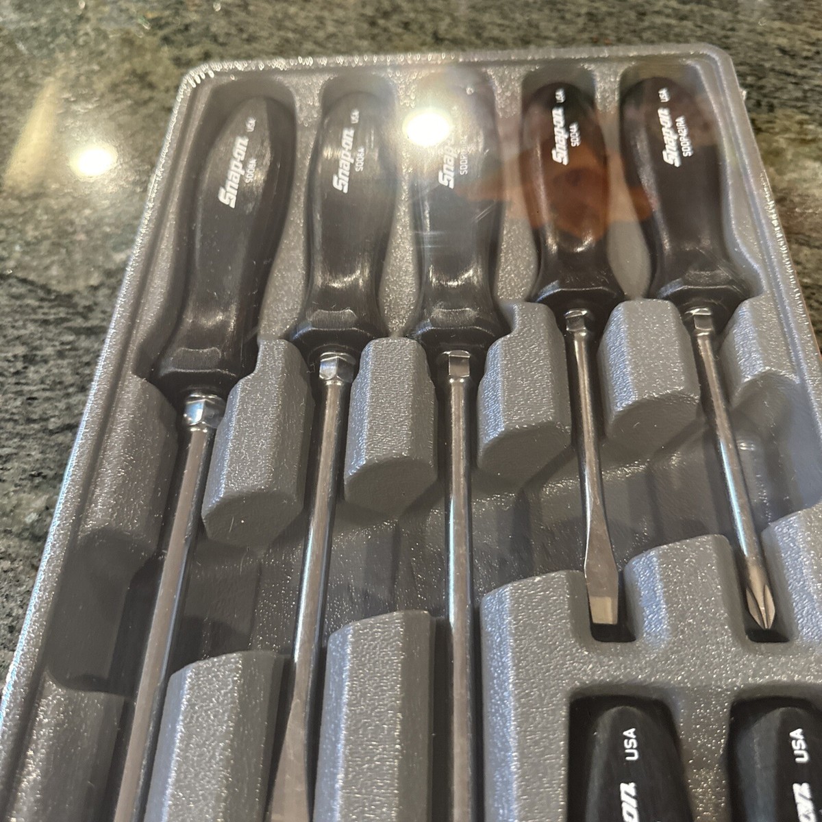 Snap-on sddx70a 7 pc Combination screwdriver set hard grip black