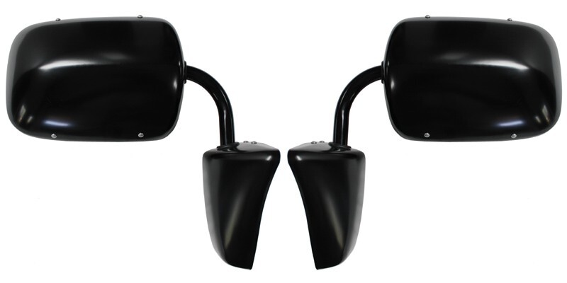 NEW Black Steel Side View Mirror Set / For 1973-1991