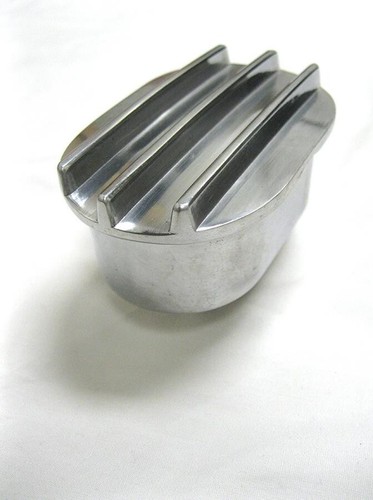 Polished Aluminum Finned Oval Air PCV Breather Combo Valve Cover ...