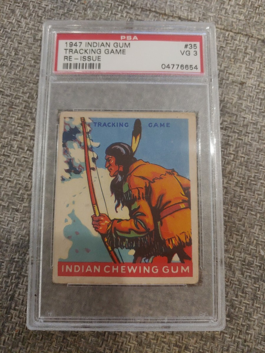 TRACKING GAME 1947 GOUDEY INDIAN GUM #35. PSA 3 | eBay