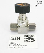 18914 FUJIKIN MANUAL DIAPHRAGM VALVE, ¼" FVCR 021325