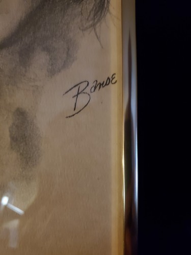 "The Beatles" 1976 Original Kunstdruck von Glen Banse gerahmt Gold Metall EXC L@@k! - Bild 3 von 4