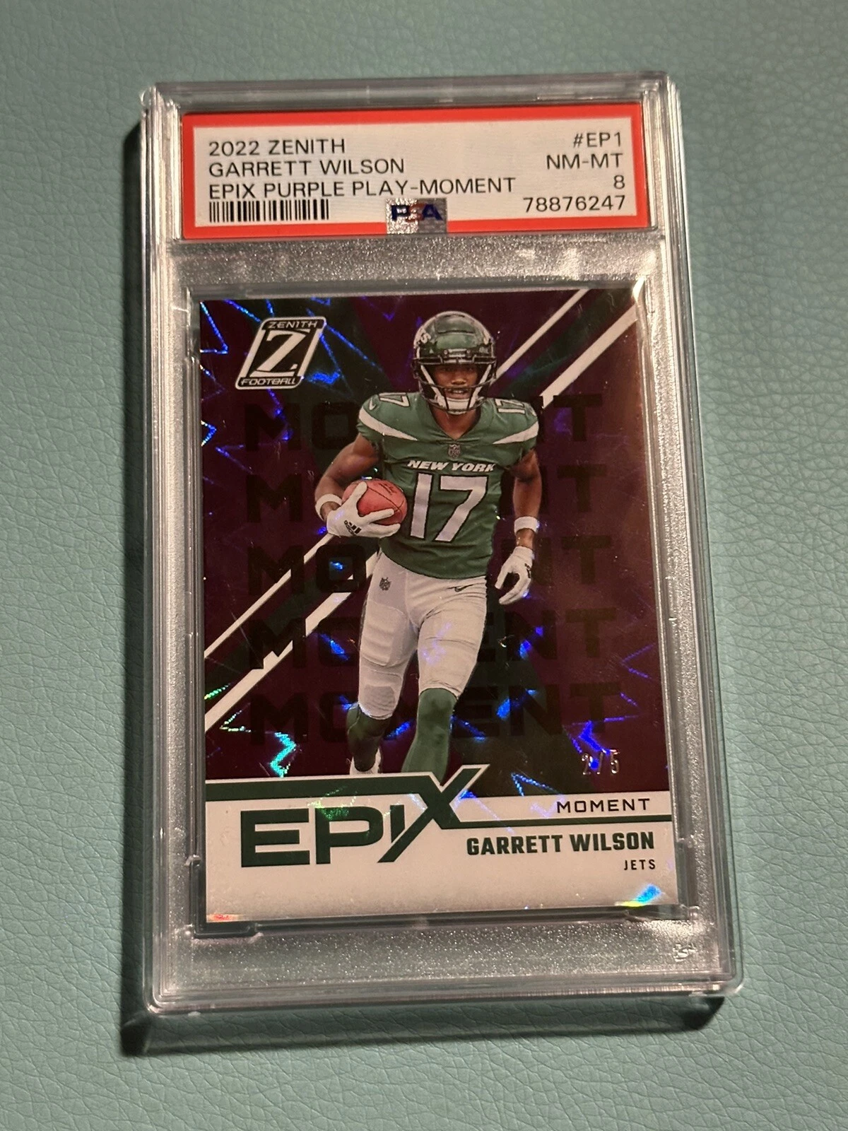 Garrett Wilson Panini Zenith Epix Purple Play #EP1 Moment