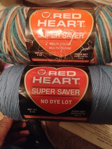 Bundle of 2 Red Heart Super Saver Yarn multiple colors avl Skein E300 1 Acrylic