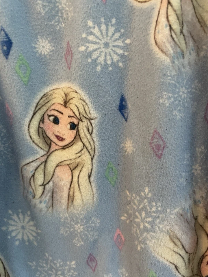 Disney Frozen Kids Girls Allover Princess Elsa Cozy Pull On PJ Pants Blue Sz 10 - Image 4 of 4