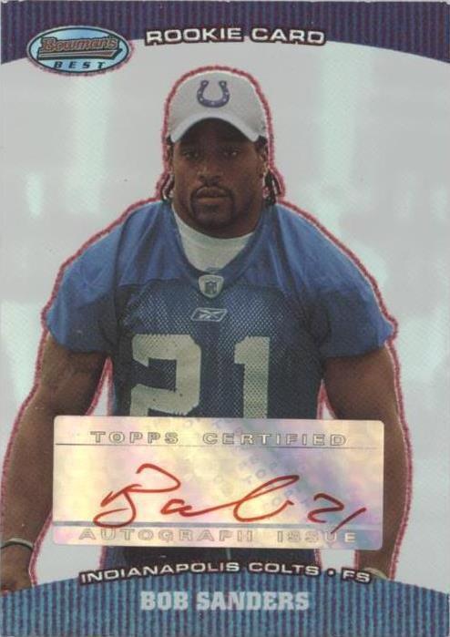 2004 Bowman's Best - Bob Sanders #185 Red /50 (AU, RC) for sale online ...