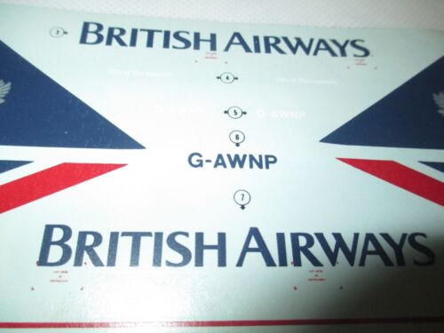 AIRFIX DECALCOMANIE 1:144 BOEING 747 BRITISH AIRWAYS SET DECALCOMANIE - Foto 2 di 2