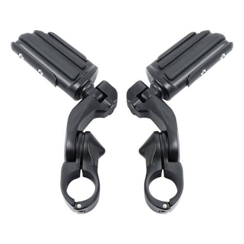 1-1/4" 32mm Short Angled Highway Bar Footpegs Pegs Mount Fit For Harley Touring - Foto 7 di 11