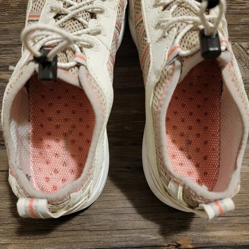 L.L. Bean Water Women's Pink Cream Mesh Running Athletic Sneakers Shoes Size 6 - Picture 4 of 8