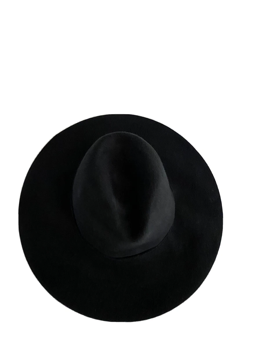 ZARA Accessories Women's Wool Felt Sun Hat Size M- Black wide brim