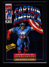 2024 SkyBox Marvel Masterpieces '92 Platinum Card #16-V Captain America Variant