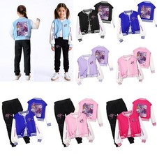 Kids Girls KPOP devil Hunters Jacket Baseball Coat Casual Top Pants Outfits Gift