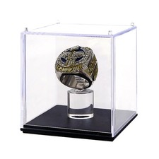Championship Ring Display Case - 1 Slot Hole for Baseball, Softball, Football...