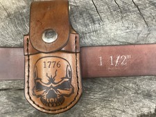 Leather Folding Knife Sheath Vertical Horizontal for Buck 112 Size Sheath Only 
