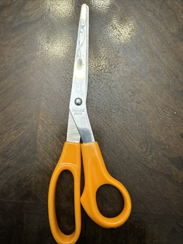 Vintage Orange Scissors 8 Inches Long Great Shape! - Picture 2 of 24