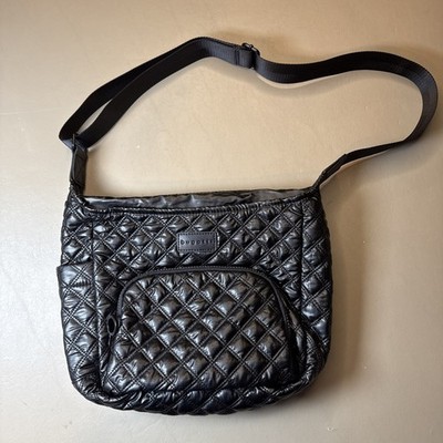 Bugatti hobo quilted crossbody bag Black - Excellent Condition- Adjustable Strap