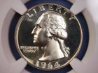 1964 PROOF WASHINGTON QUARTER__STUNNING SILVER COIN__NGC PF69 RARE GRADE