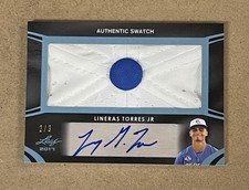 2017 LEAF ALL AMERICAN CLASSIC PATCH/AUTO BLUE #PA-LT1 LINERAS TORRES JR #D 2/3