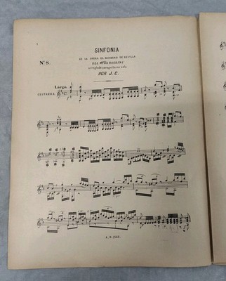Tomas Damas Rossini Barber Of Seville Guitar Sheet Music Classical Spanish Opera