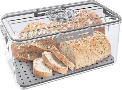 Zeayea Brotkasten für Küchenarbeitsplatte, luftdicht 11,4'' L x 5,5'' B x 6,1'' H 