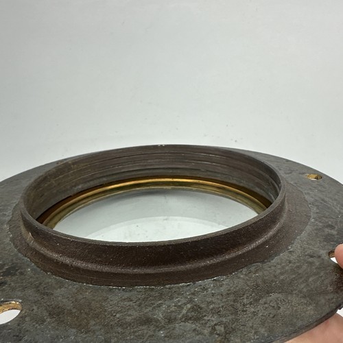 Wilcox Crittenden Solid Brass / Bronze 6” Ship Boat Porthole Salvaged Distressed - Picture 8 of 14