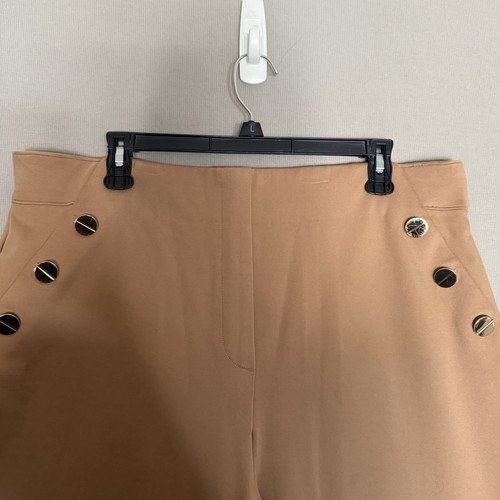 Spanx Pants Womens 2XL 2T Wide Leg Sailor Tan Ponte Stretch Comfort High Rise - Picture 2 of 9