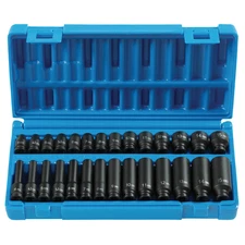 Grey Pneumatic 9728M 1/4" Dr. 28 pc. Std. & Deep Length Metric Master Set